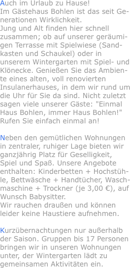 Auch im Urlaub zu Hause!